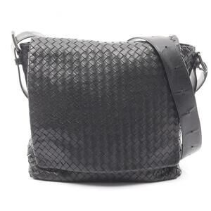 Bottega Veneta Intrecciato Shoulder Bag, Leather, Men's/Women's, Black